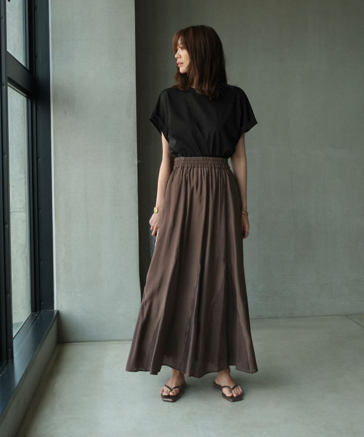 着用イメージ 166cm 02サイズ セピアMIX