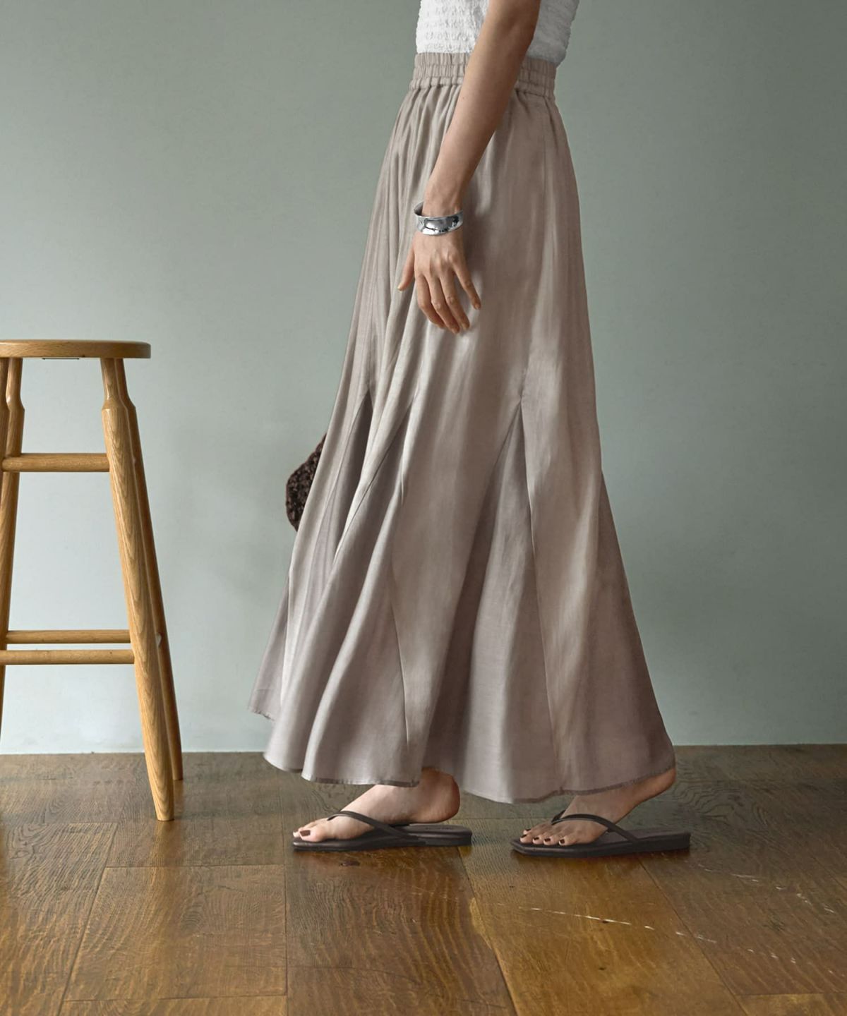 着用イメージ 166cm 02サイズ グレージュMIX