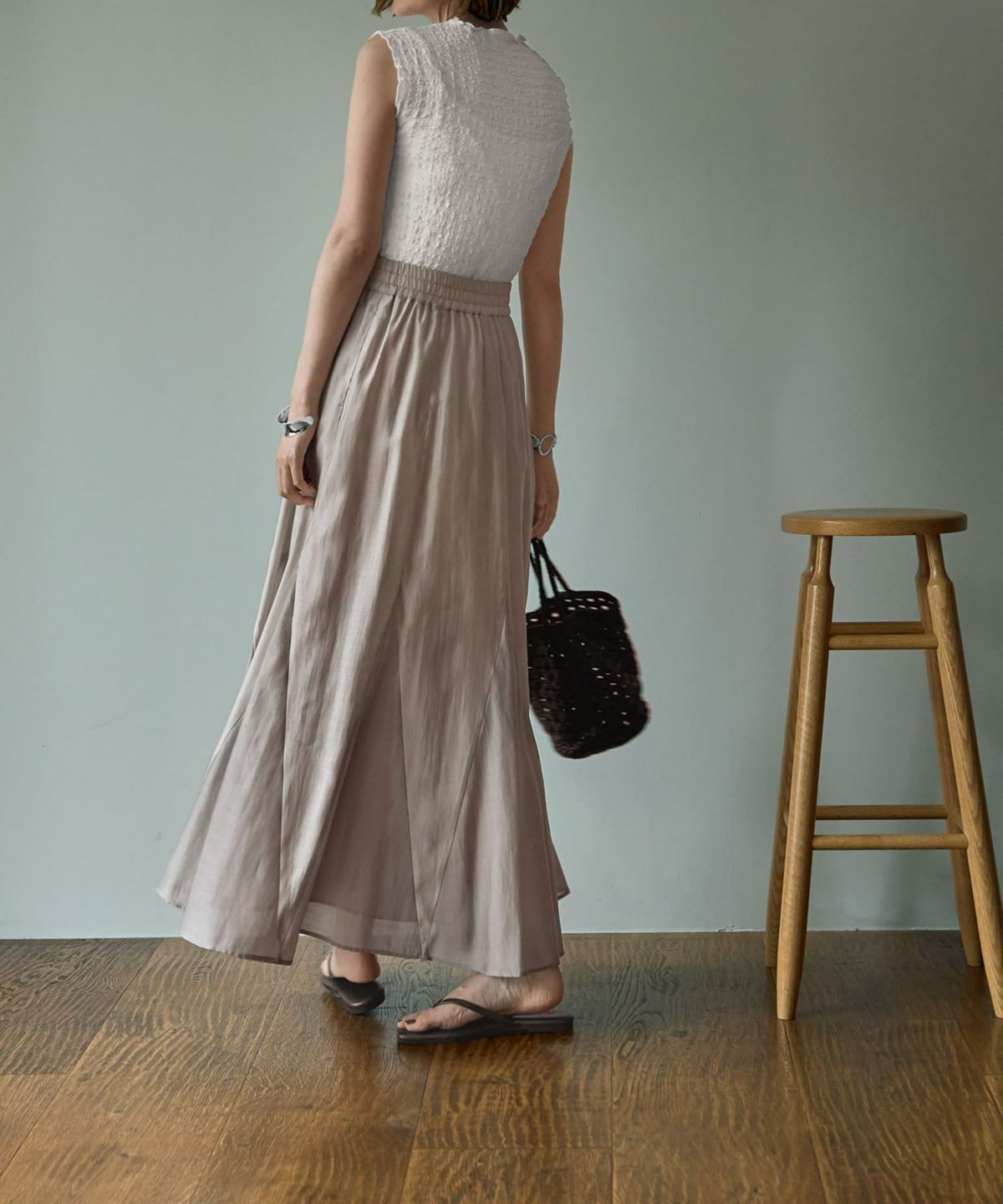 着用イメージ 166cm 02サイズ グレージュMIX