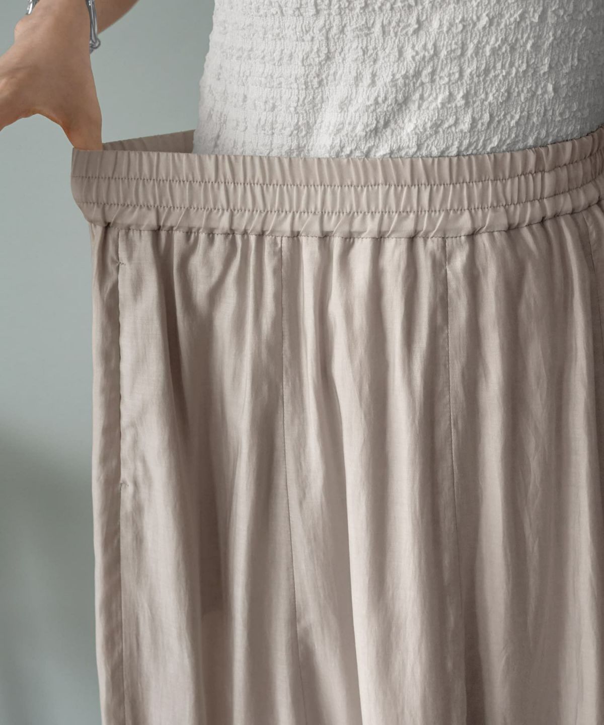 着用イメージ 166cm 02サイズ グレージュMIX