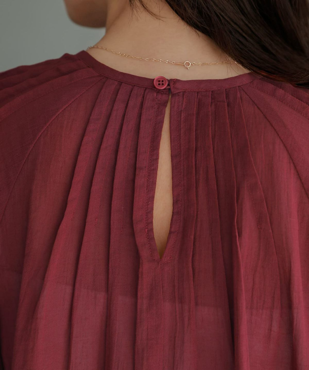 着用イメージ 166cm　ダークレッド