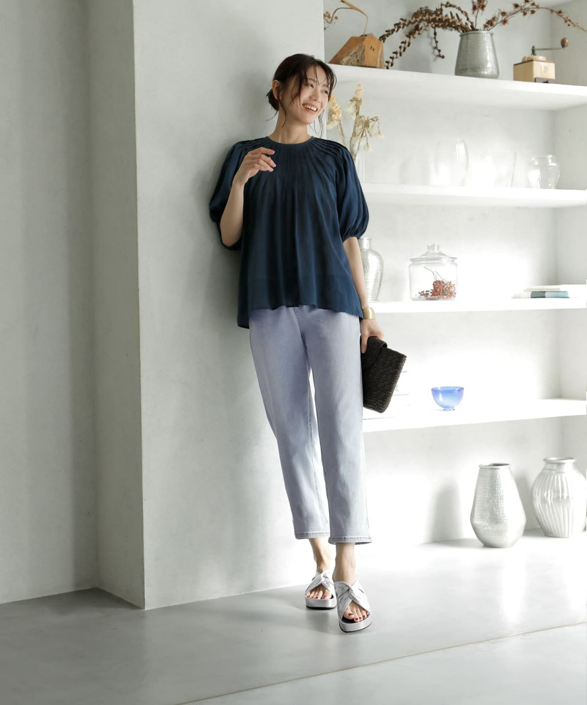 着用イメージ 166㎝　ネイビー