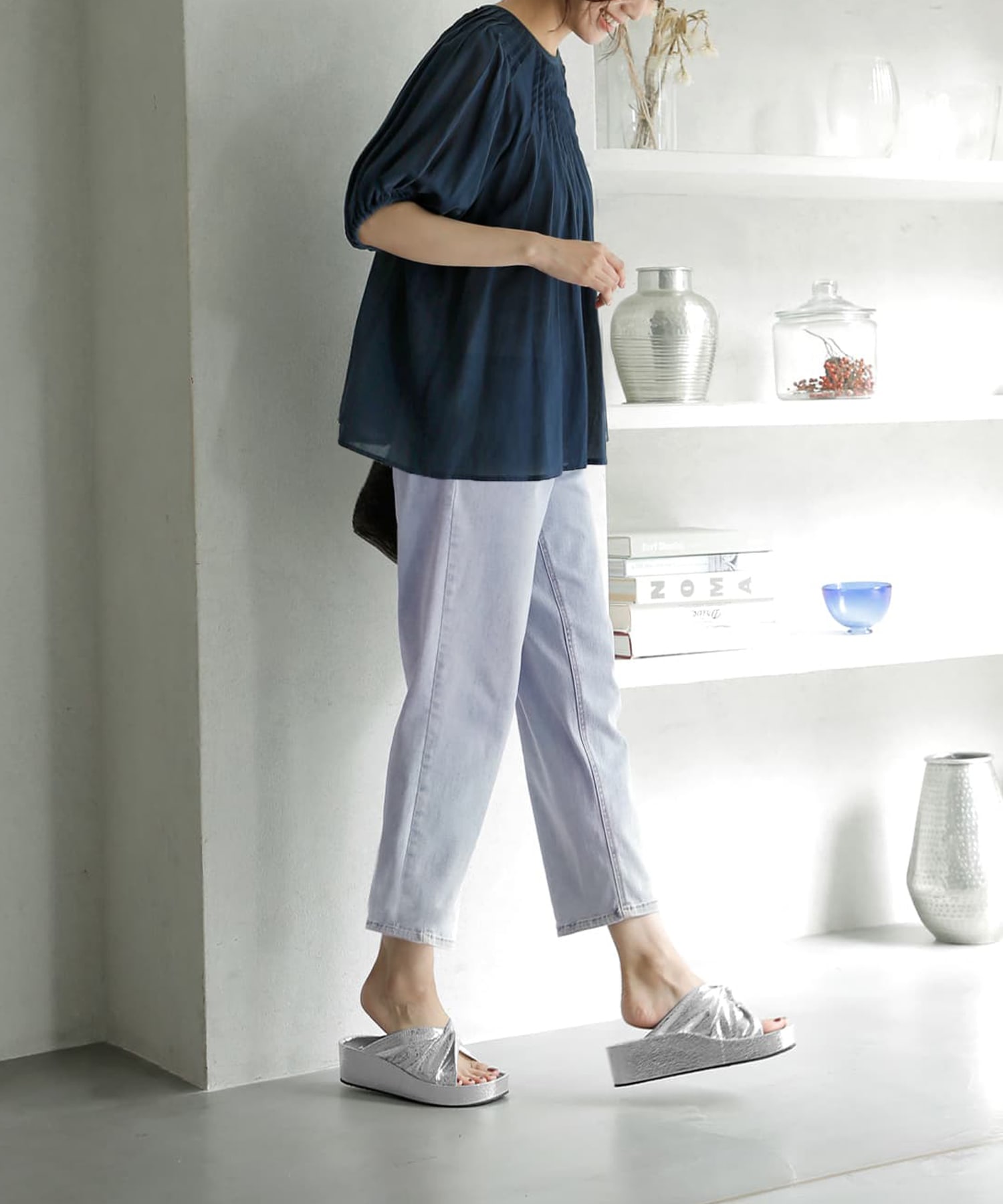 着用イメージ 166㎝　ネイビー