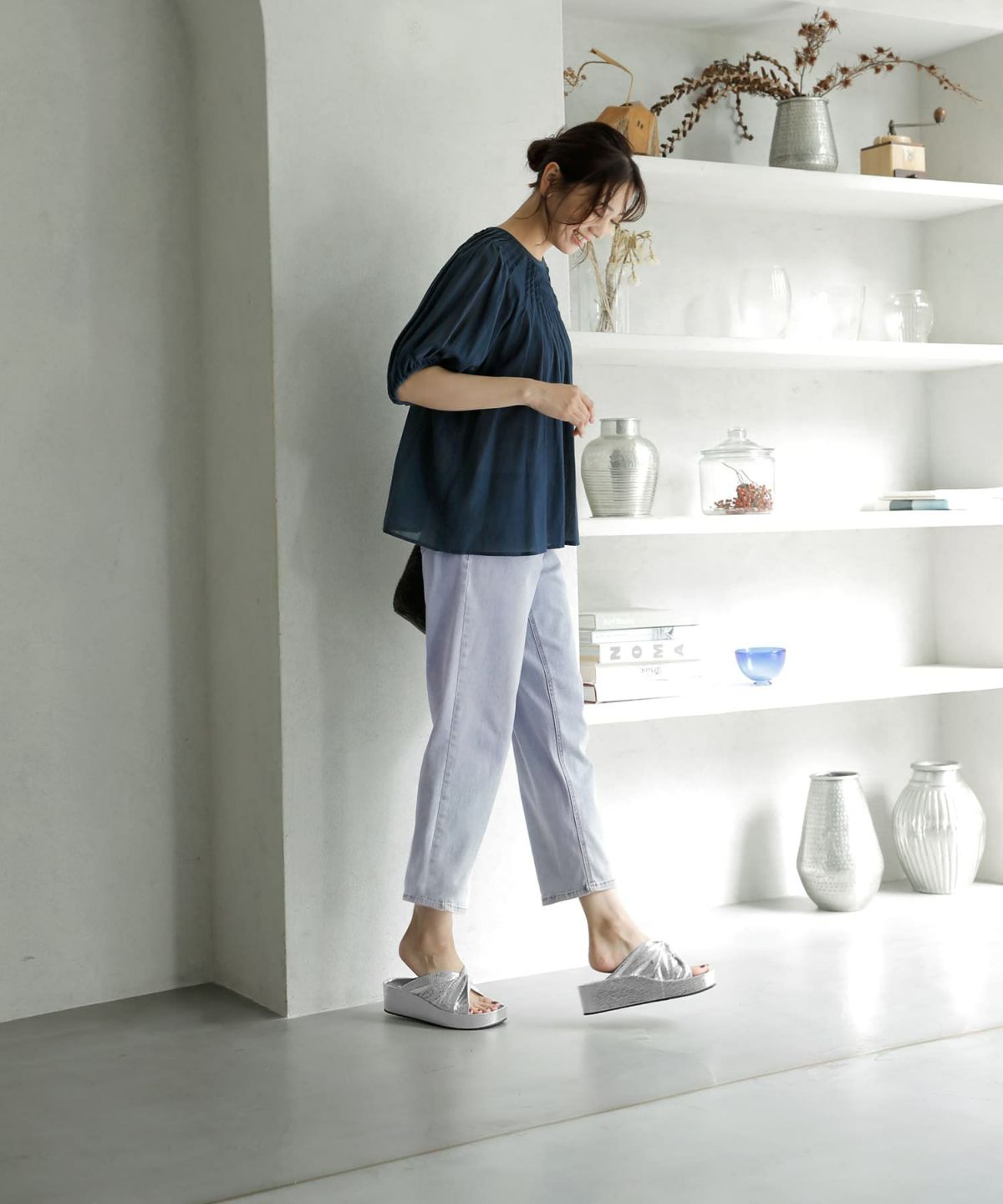 着用イメージ 166㎝　ネイビー