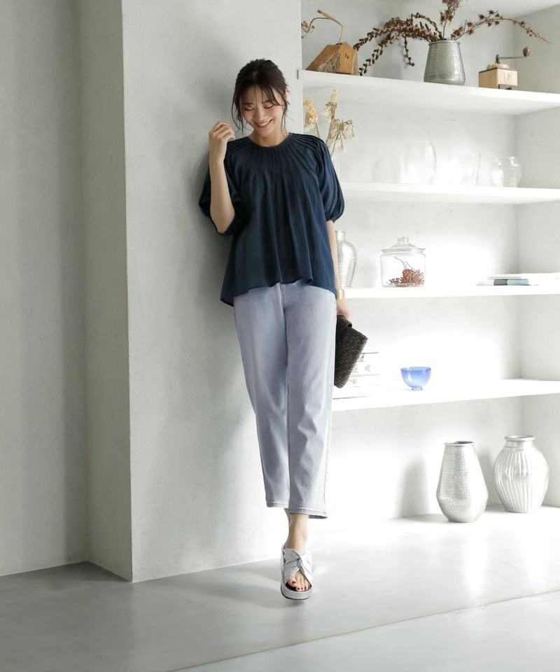 シャリ感シアーピンタックブラウス | おしゃれな大人レディース