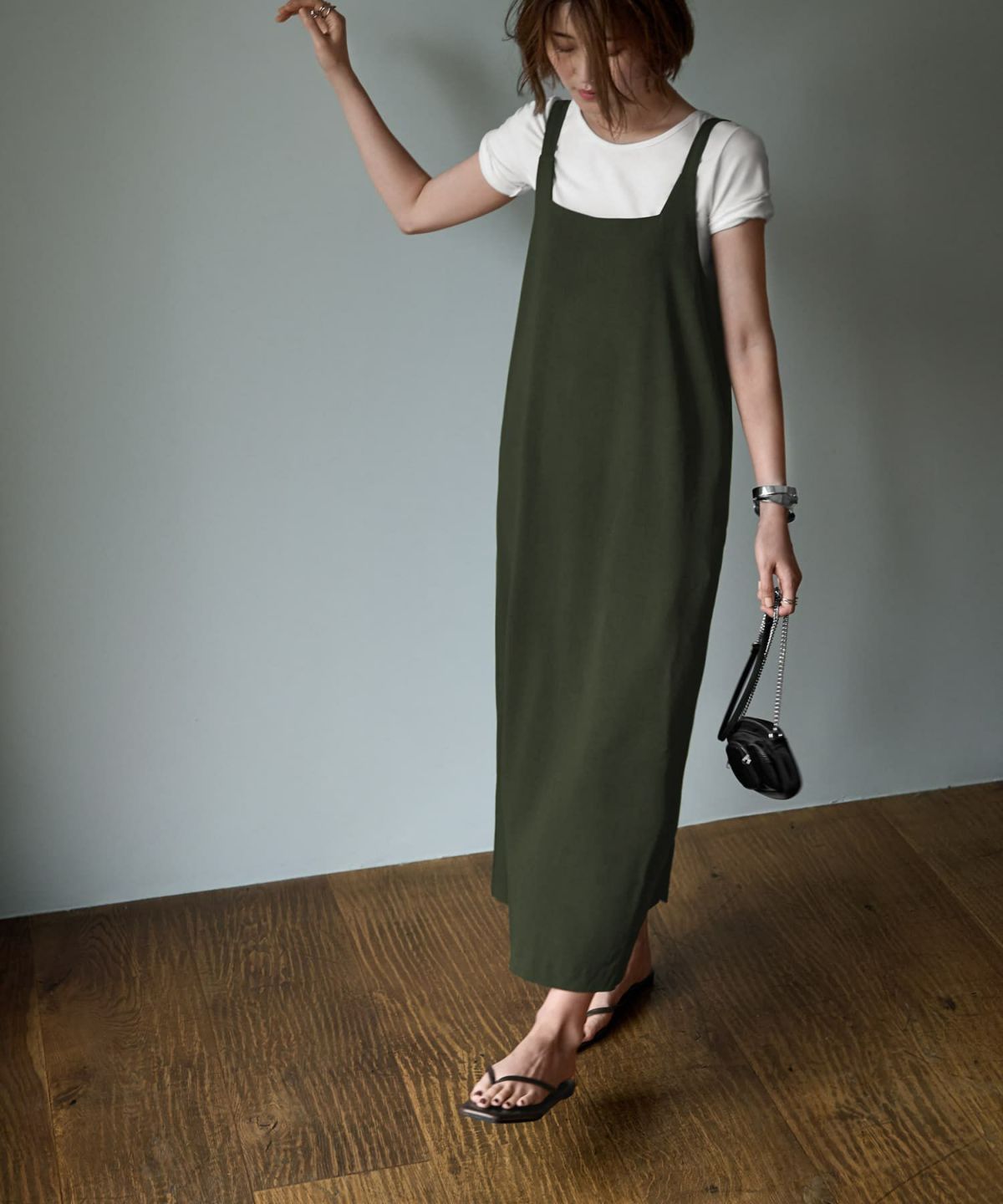 着用イメージ 166cm マッチャ