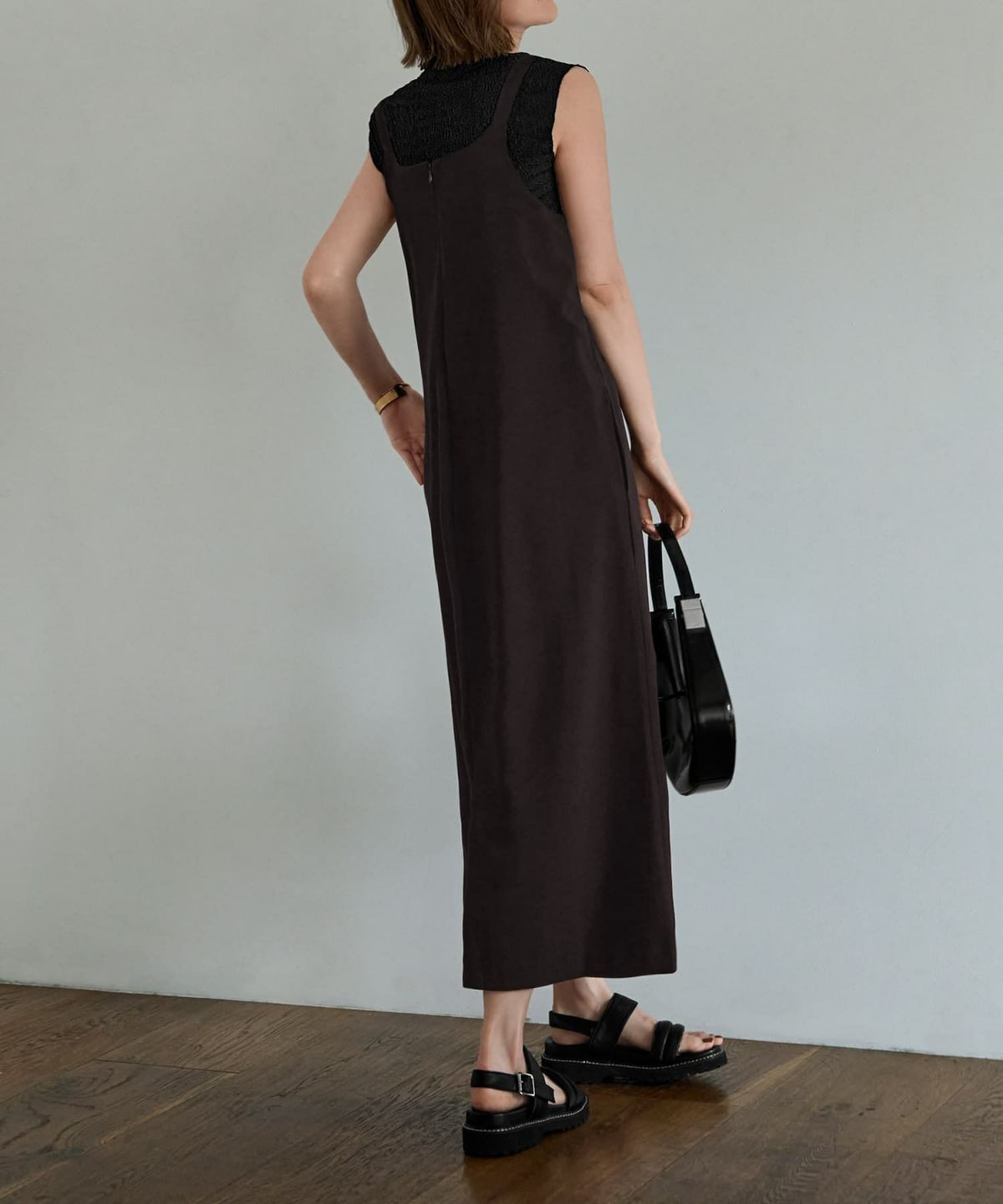 着用イメージ 166cm セピア