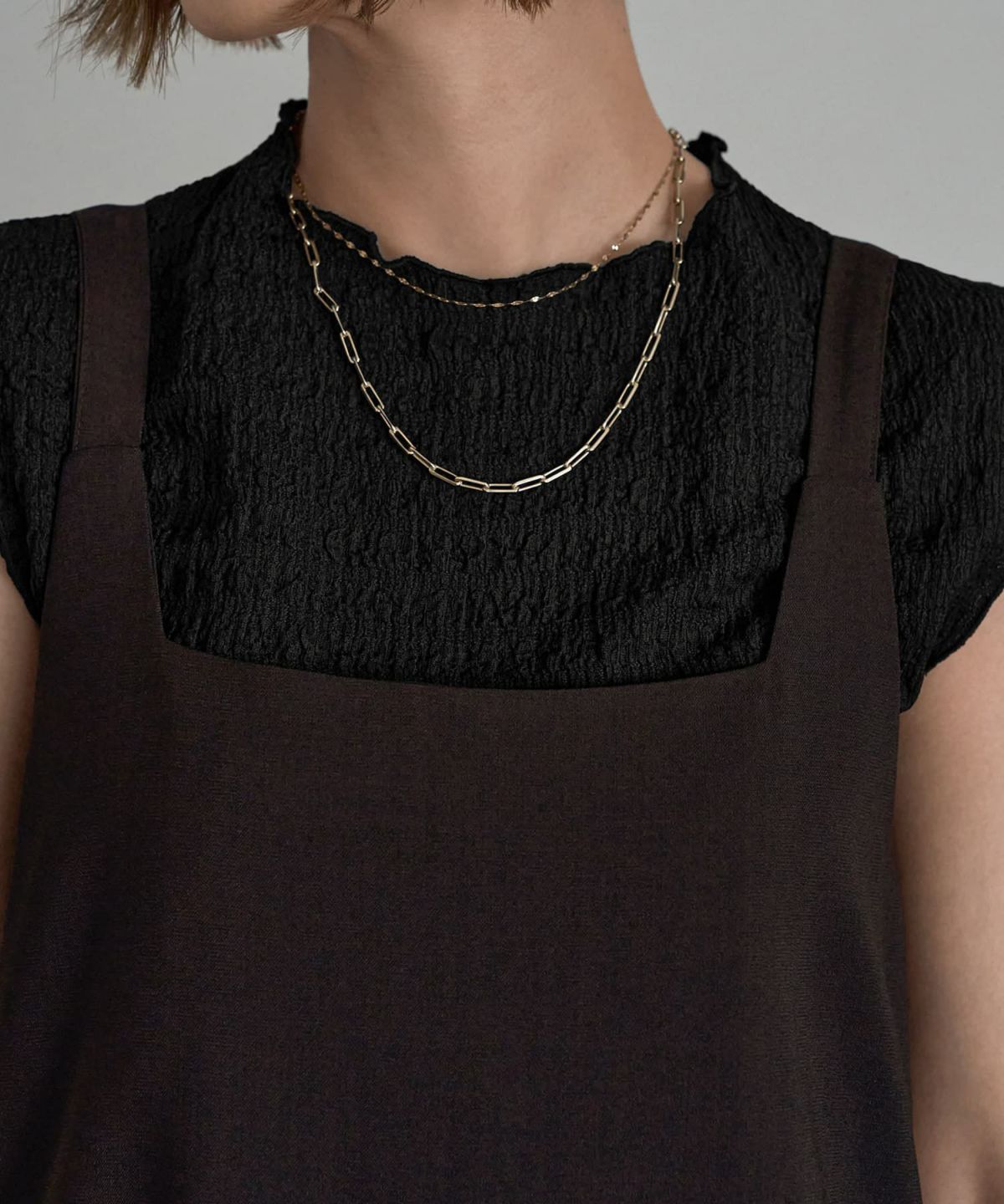 着用イメージ 166cm セピア