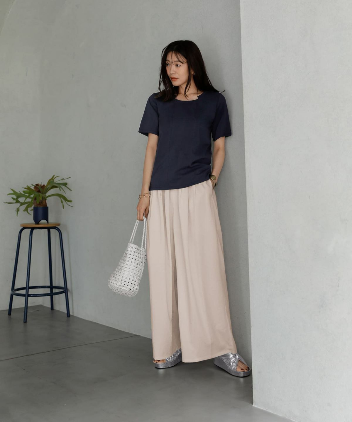 着用イメージ 166㎝　ネイビー