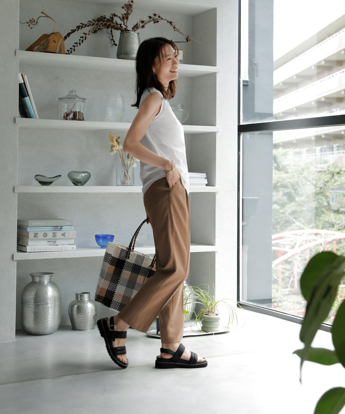 着用イメージ 166cm ホワイト