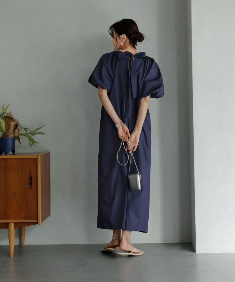 シワ軽減バルーンスリーブワンピース | おしゃれな大人