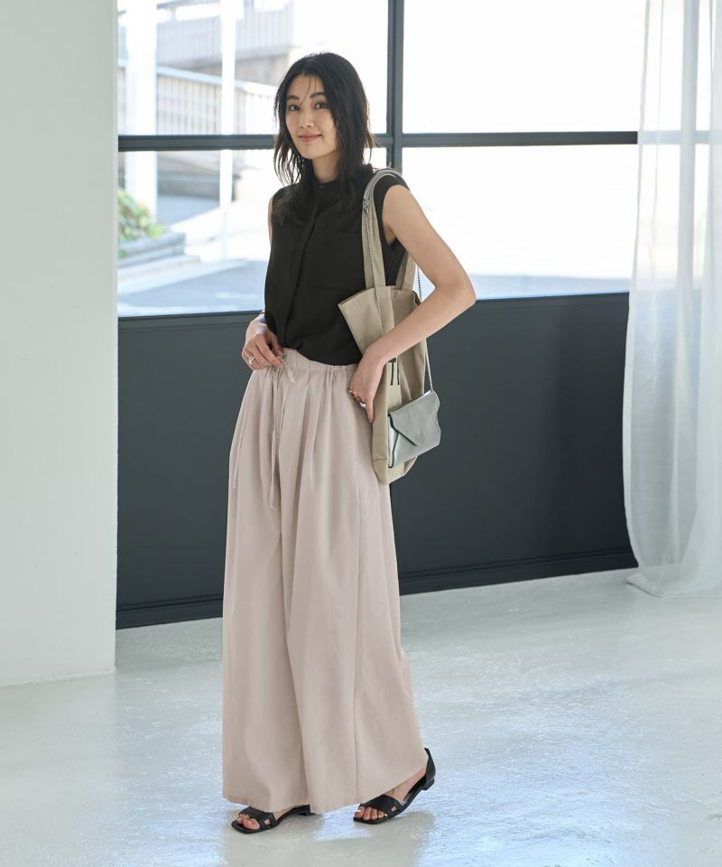 さらさら3タックワイドパンツ | おしゃれな大人レディース