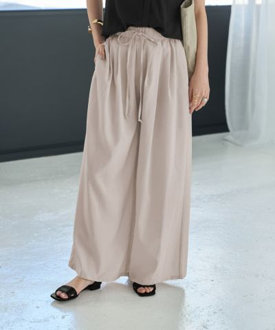 さらさら3タックワイドパンツ | おしゃれな大人レディース