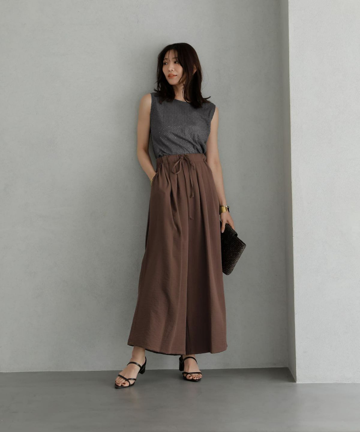 着用イメージ 166cm　02サイズ　ブラウン