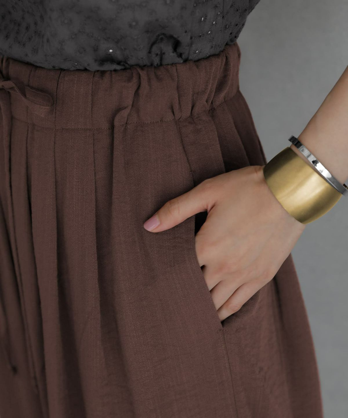 着用イメージ 166cm　02サイズ　ブラウン