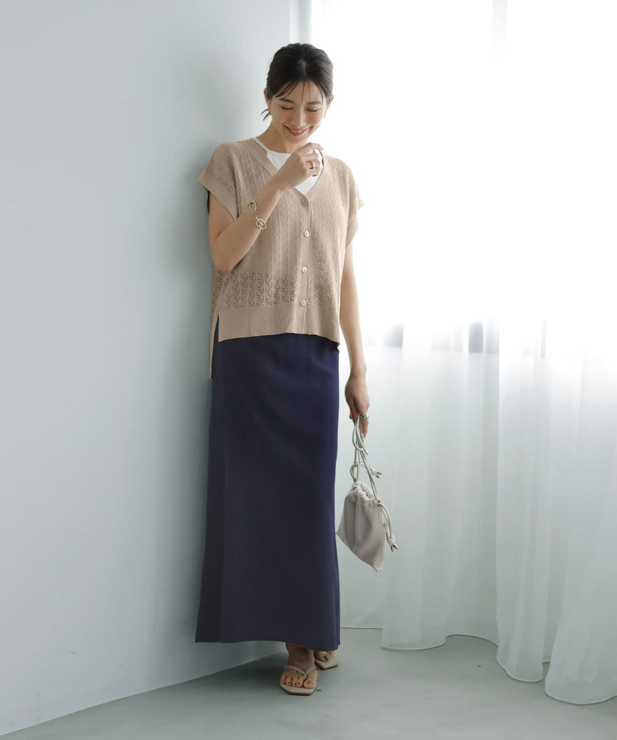 着用イメージ 165cm 02サイズ ネイビー