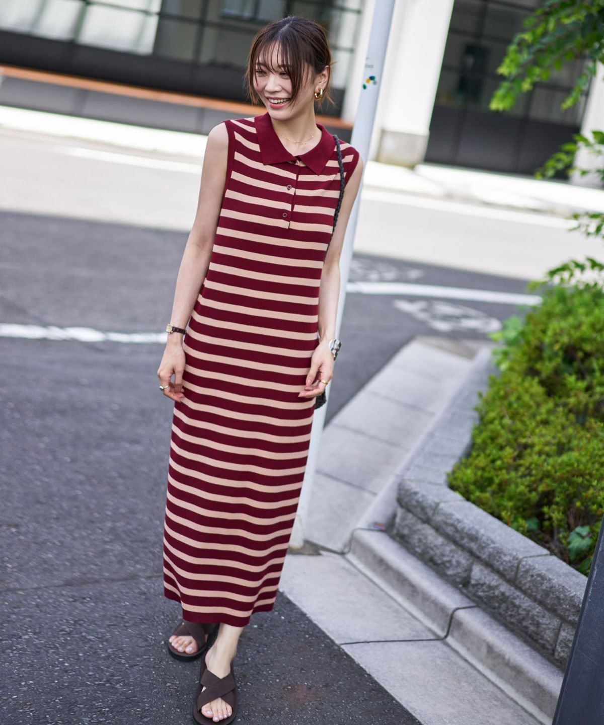 着用イメージ 166cm　02サイズ　ボルドー