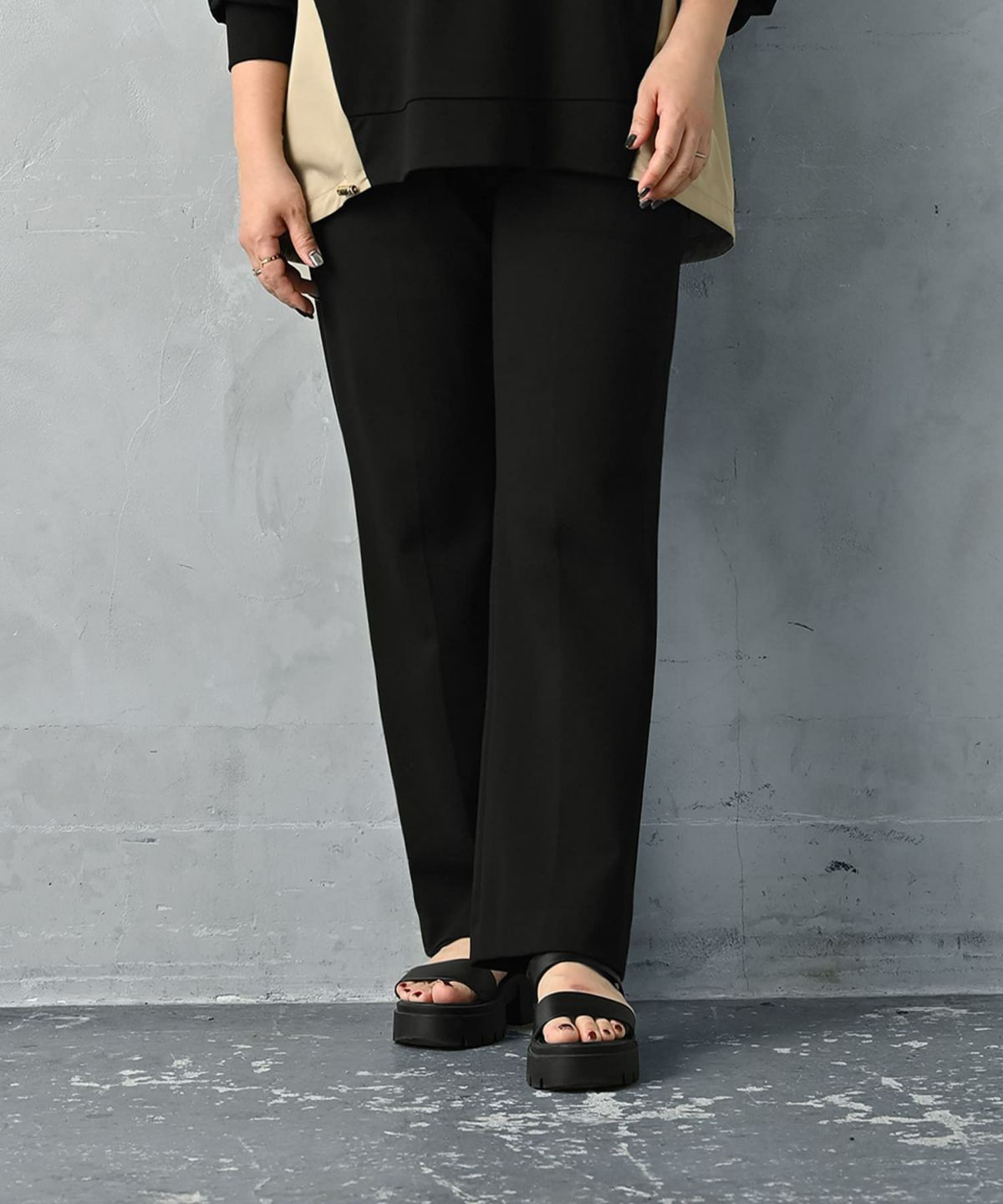 着用イメージ 163cm Regular ブラック