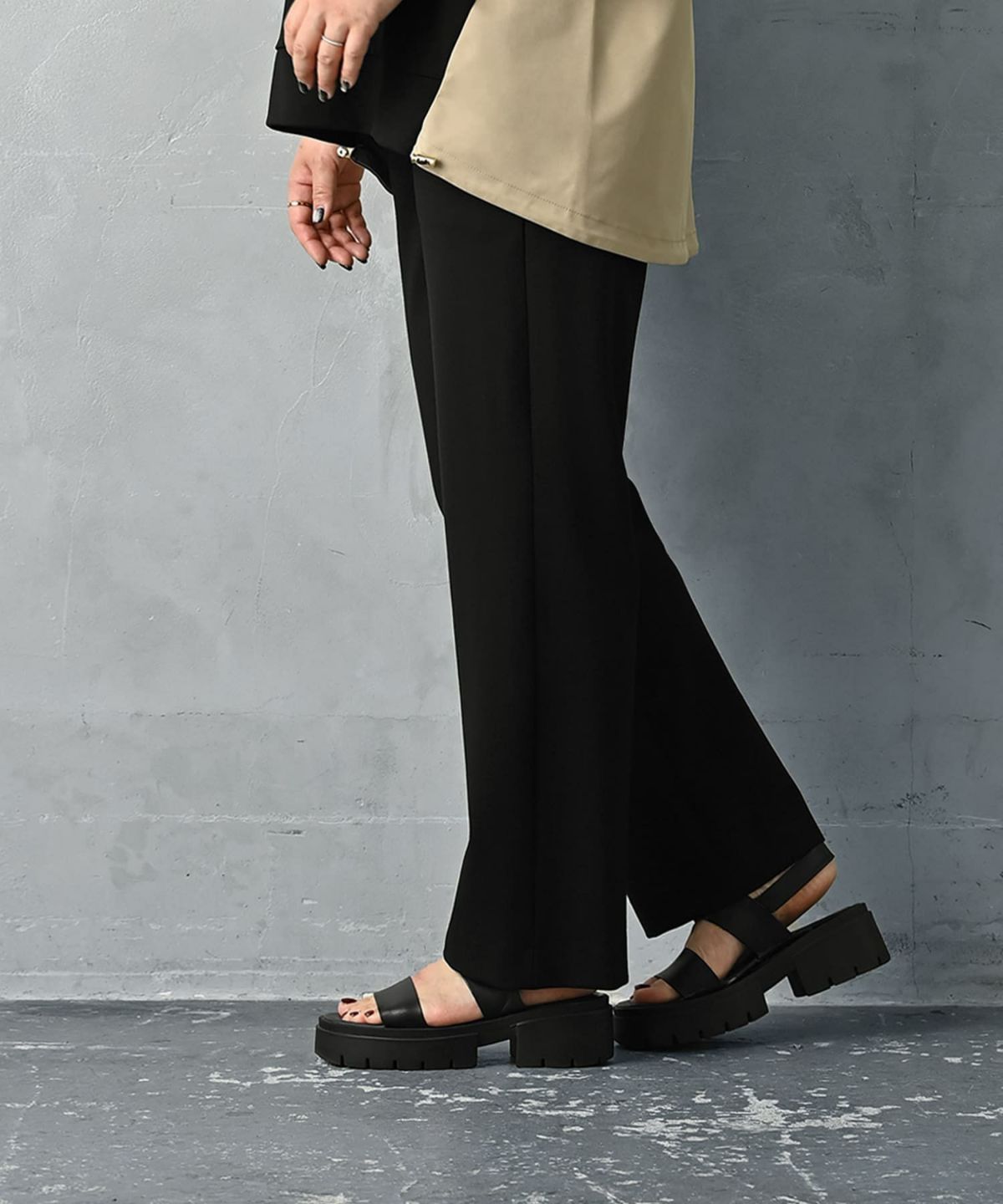 着用イメージ 163cm Regular ブラック