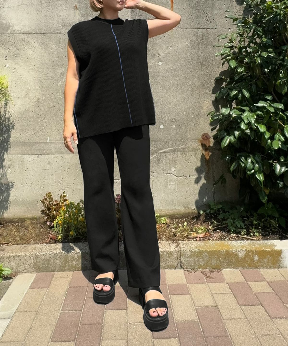 着用イメージ 163cm Regular ブラック