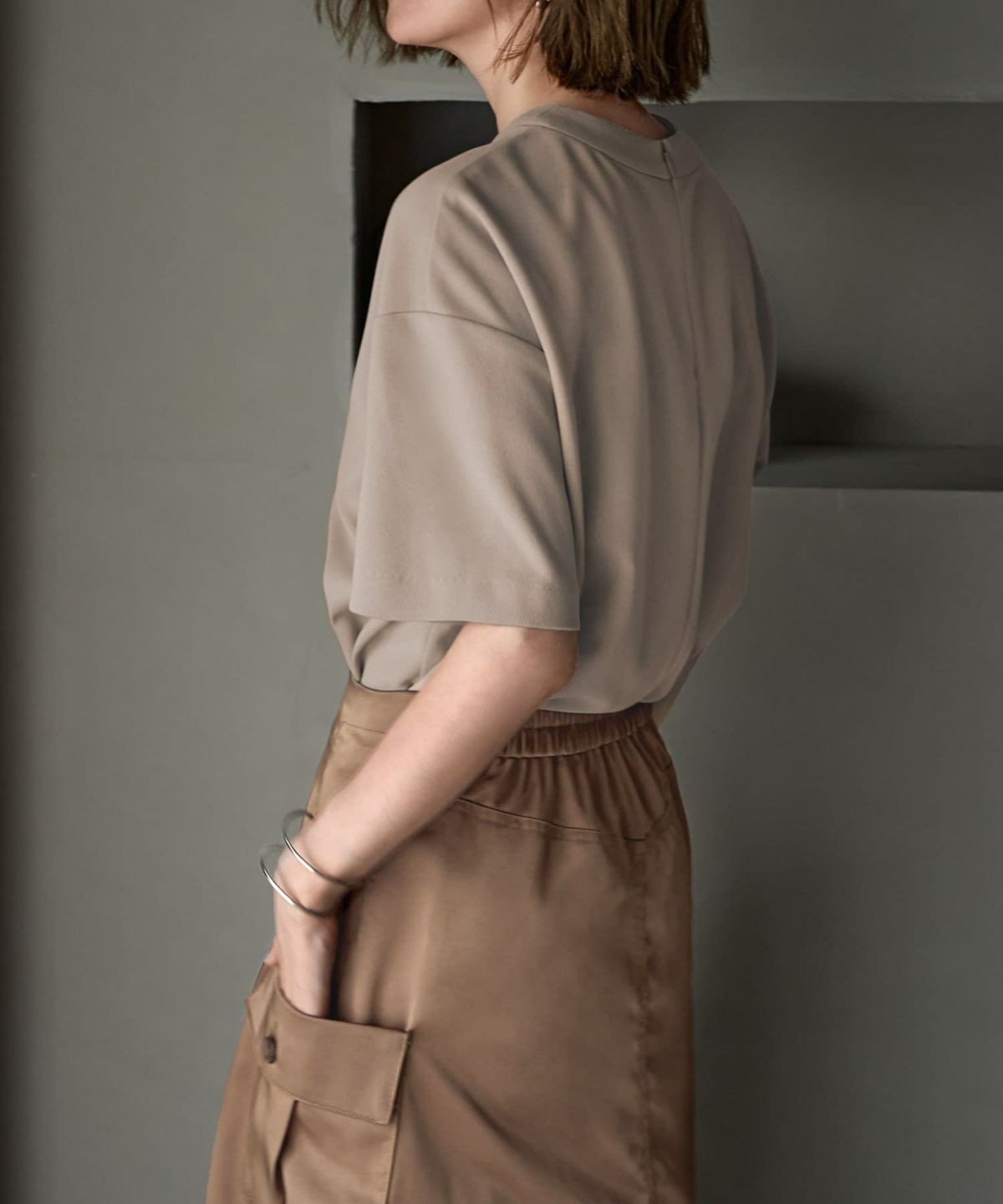 着用イメージ 167cm Sサイズ グレイッシュベージュ