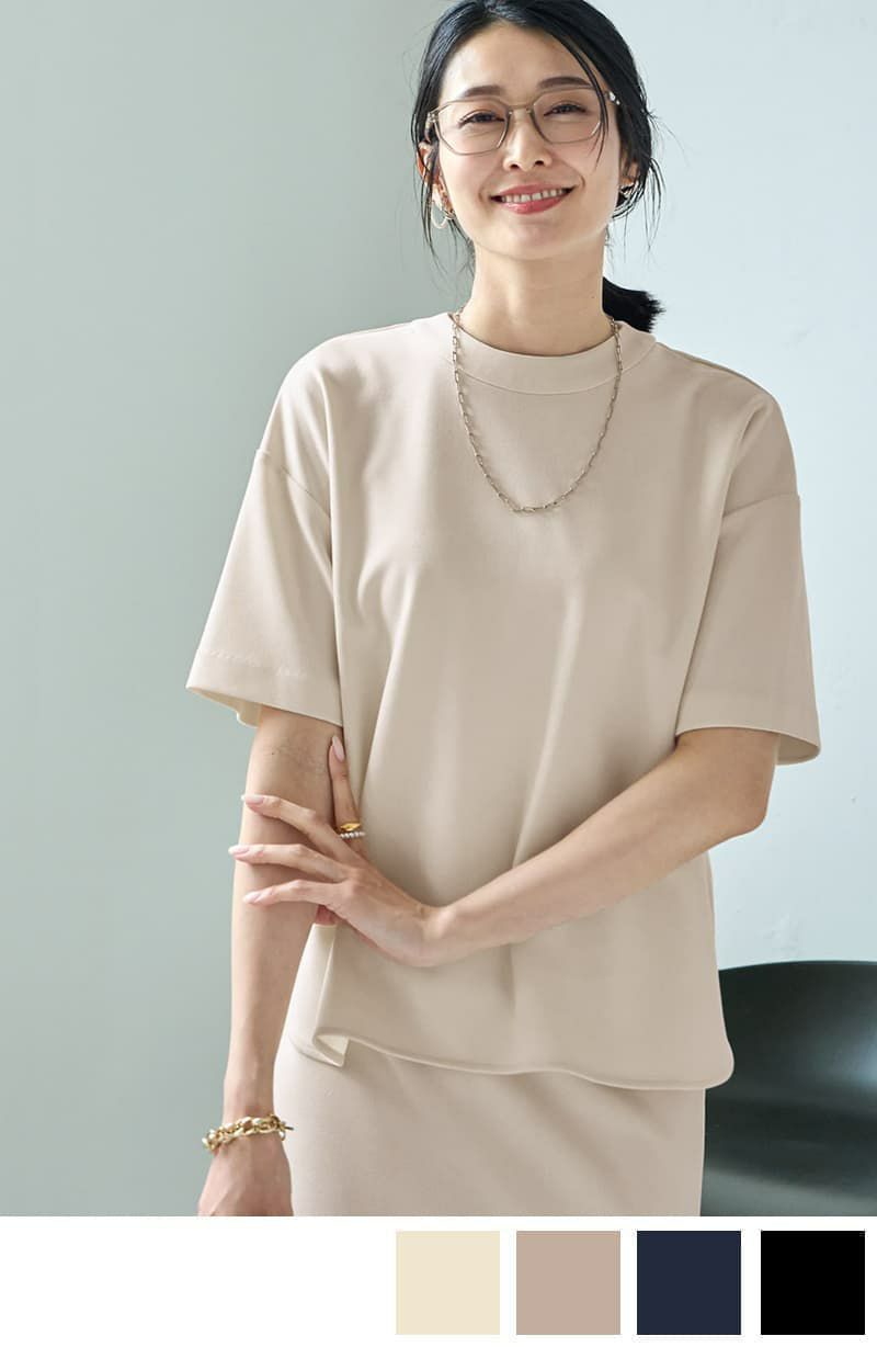 匠ジョーゼット】Tシャツフォルムブラウス | おしゃれな大人