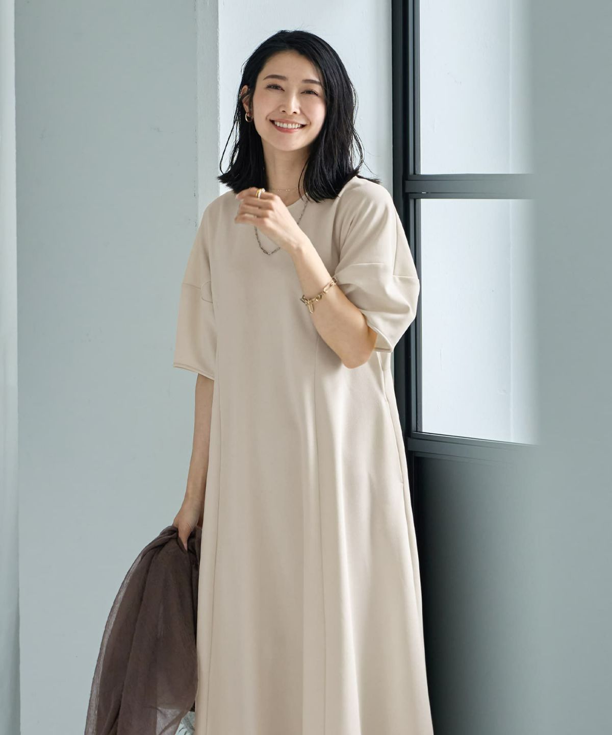 着用イメージ 164cm 02サイズ エクリュ