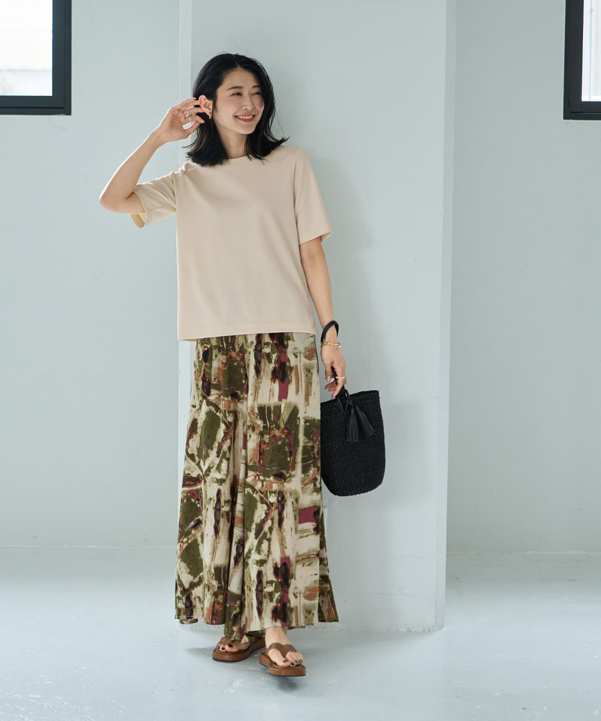 着用イメージ 164cm Sサイズ エクリュ