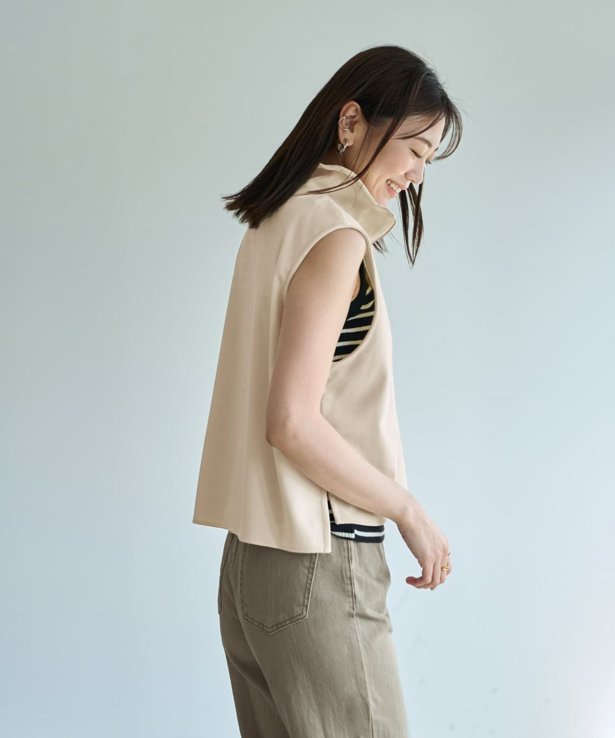 着用イメージ 166cm　エクリュ