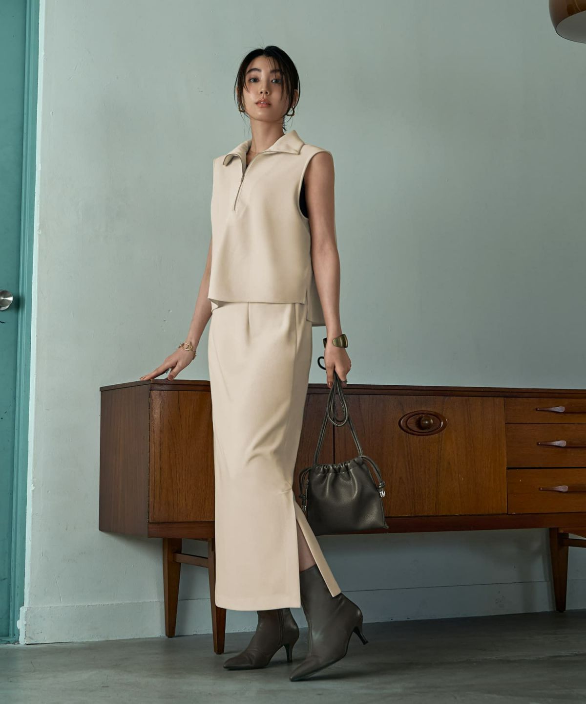 着用イメージ 166cm　エクリュ