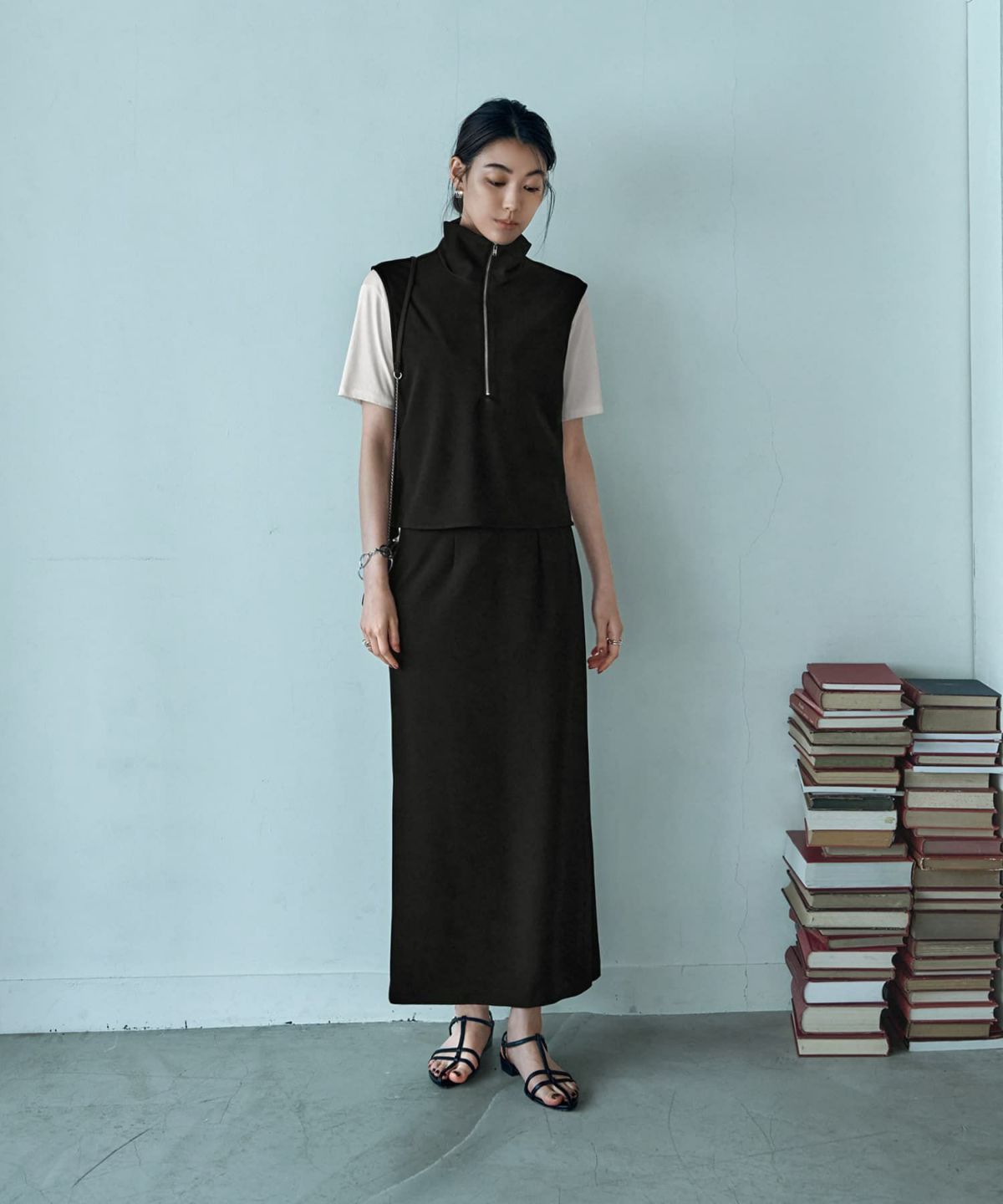 着用イメージ 166cm　ブラック