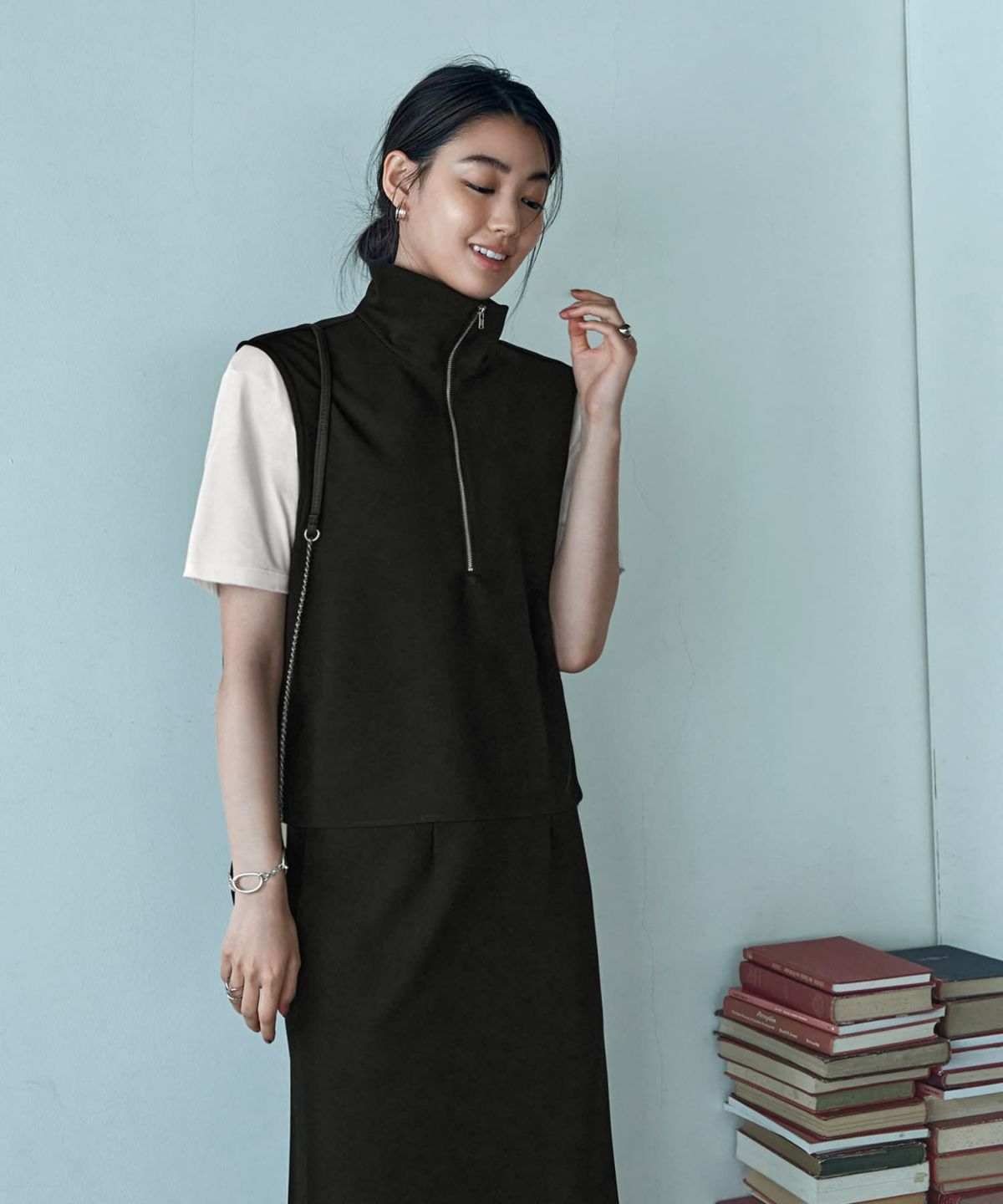 着用イメージ 166cm　ブラック