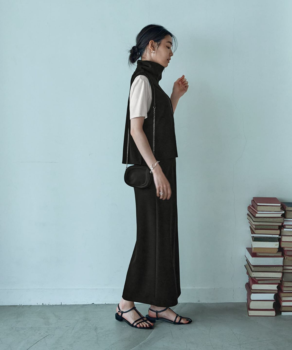 着用イメージ 166cm　ブラック