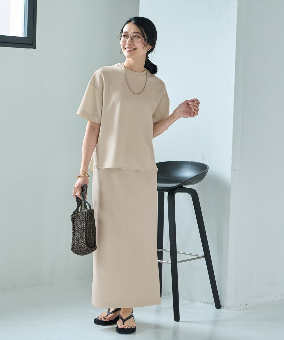 着用イメージ 164cm　S-02サイズ　エクリュ