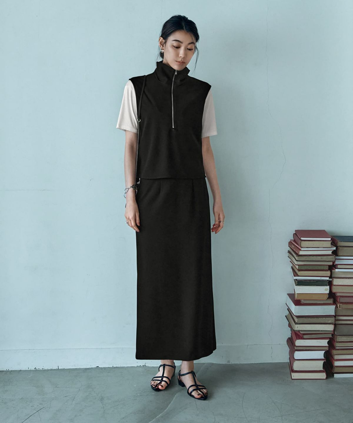 着用イメージ 166cm　S-02サイズ　ブラック