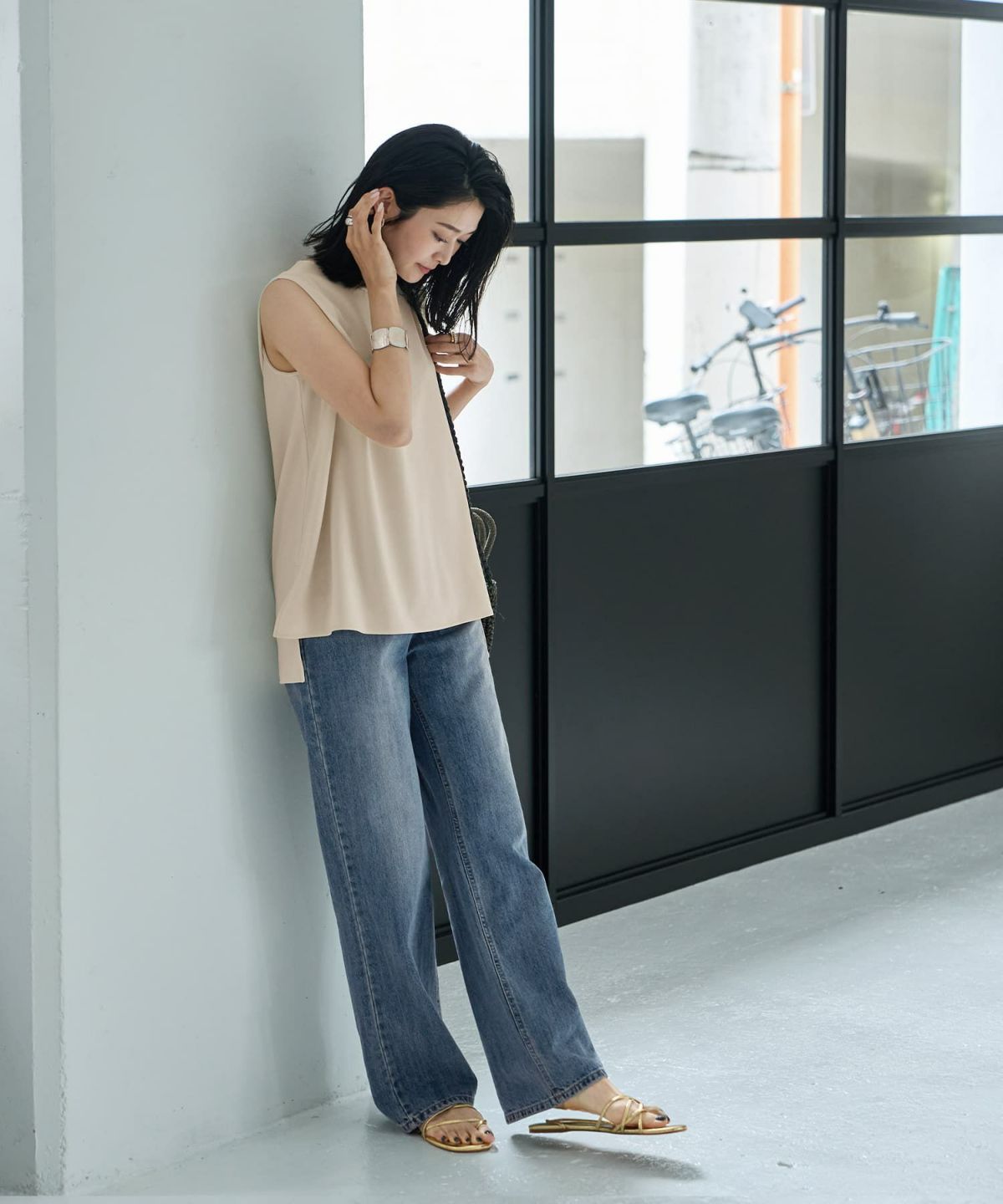 着用イメージ 164cm エクリュ