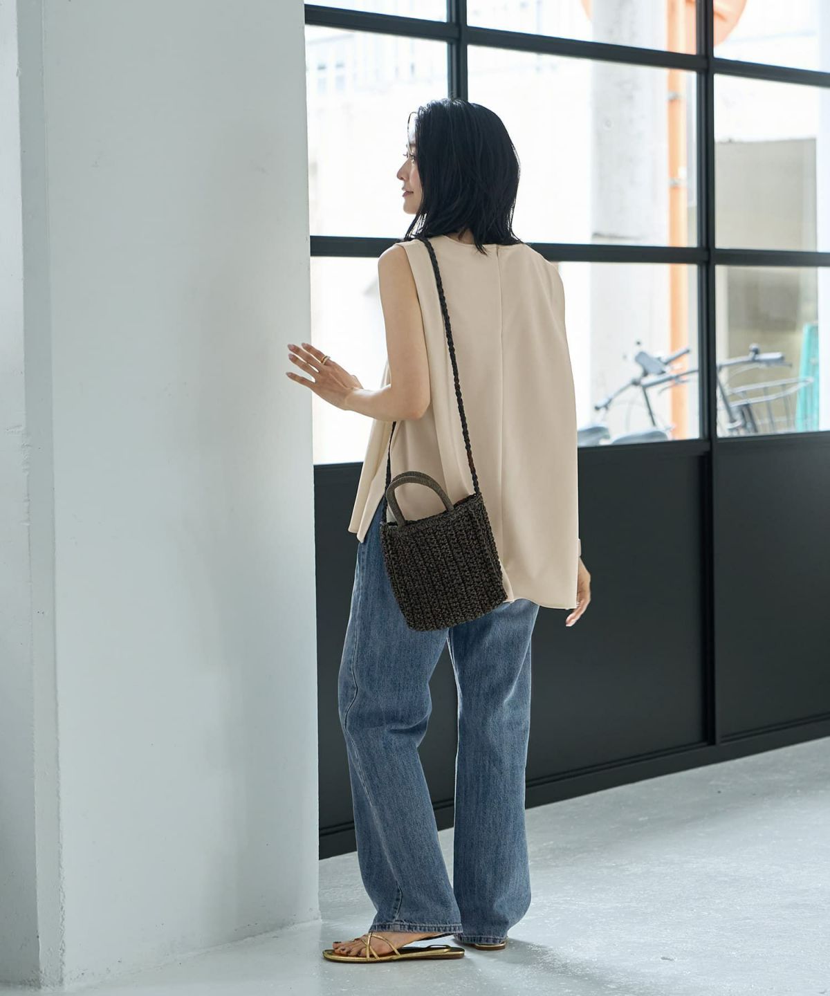 着用イメージ 164cm エクリュ