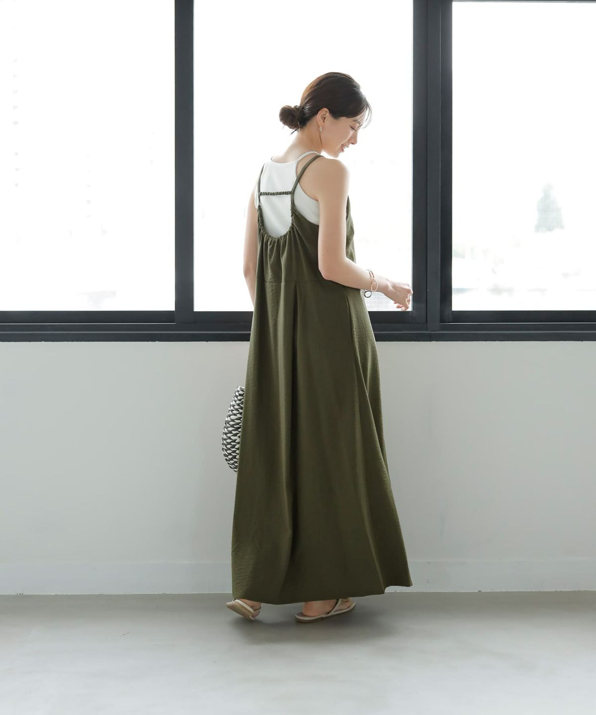 着用イメージ 165cm 02サイズ カーキ 