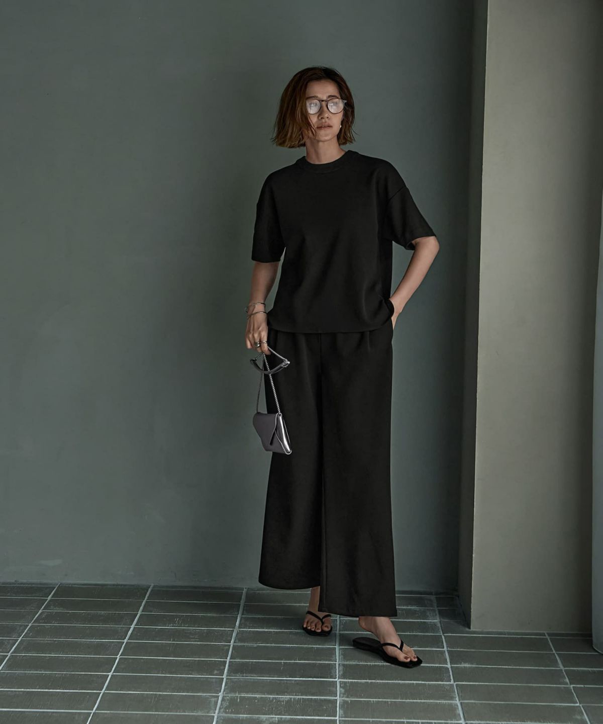 着用イメージ 166cm シルバー