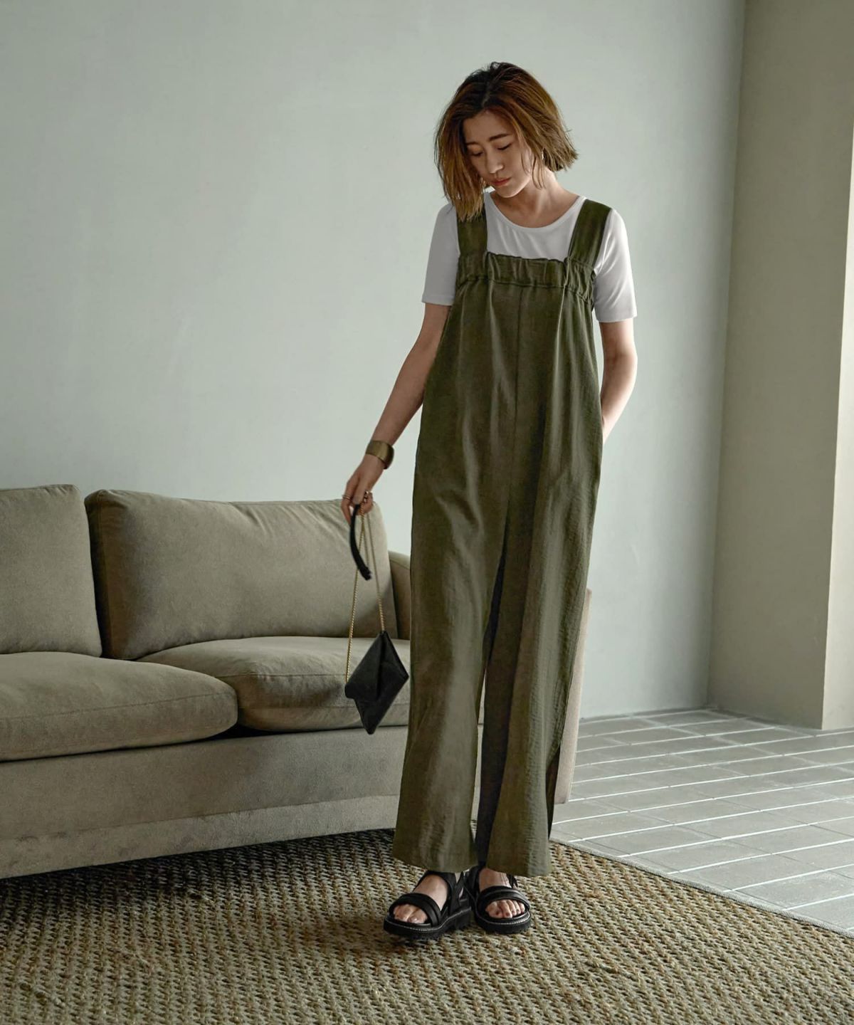 着用イメージ 166cm ブラック-B