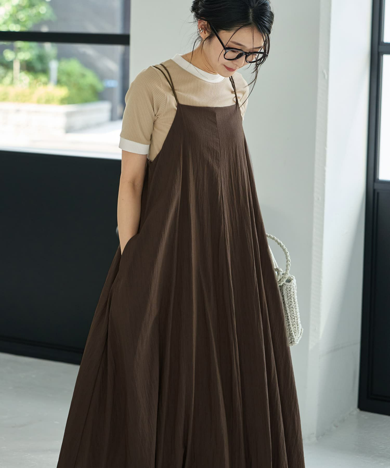着用イメージ 167cm 02サイズ セピアブラウン
