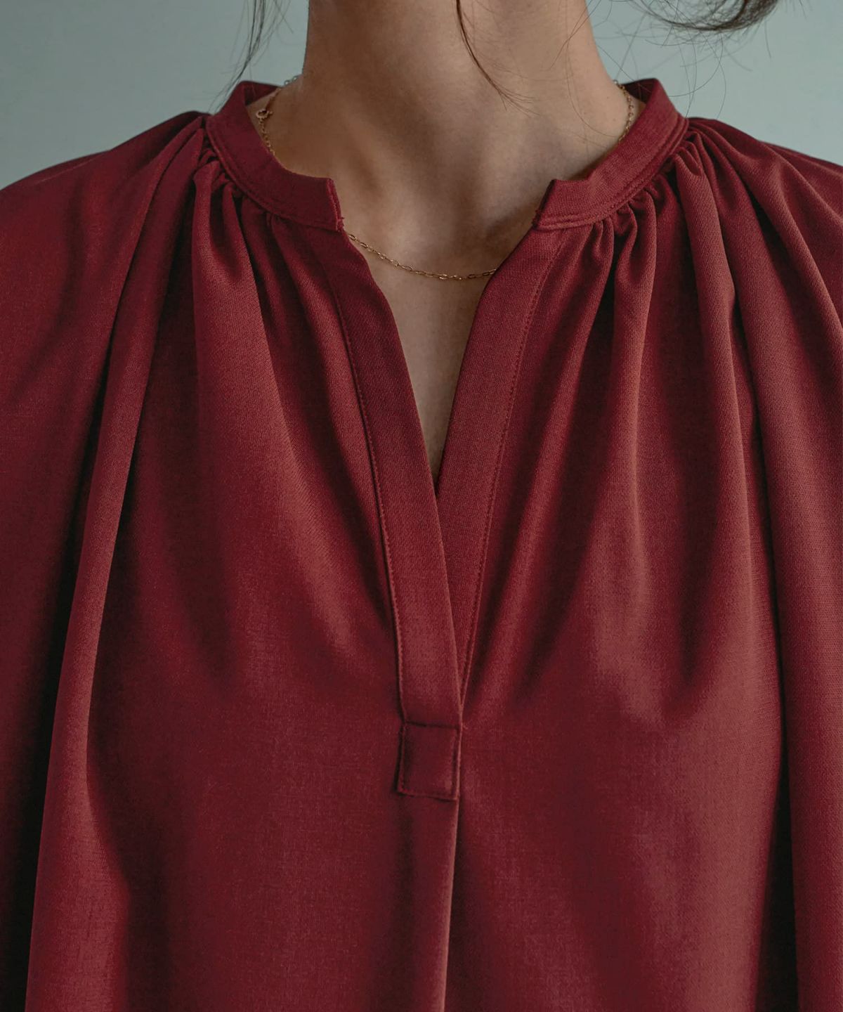 着用イメージ 166㎝　バーガンディ