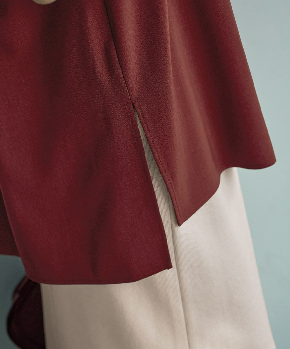 着用イメージ 166㎝　バーガンディ