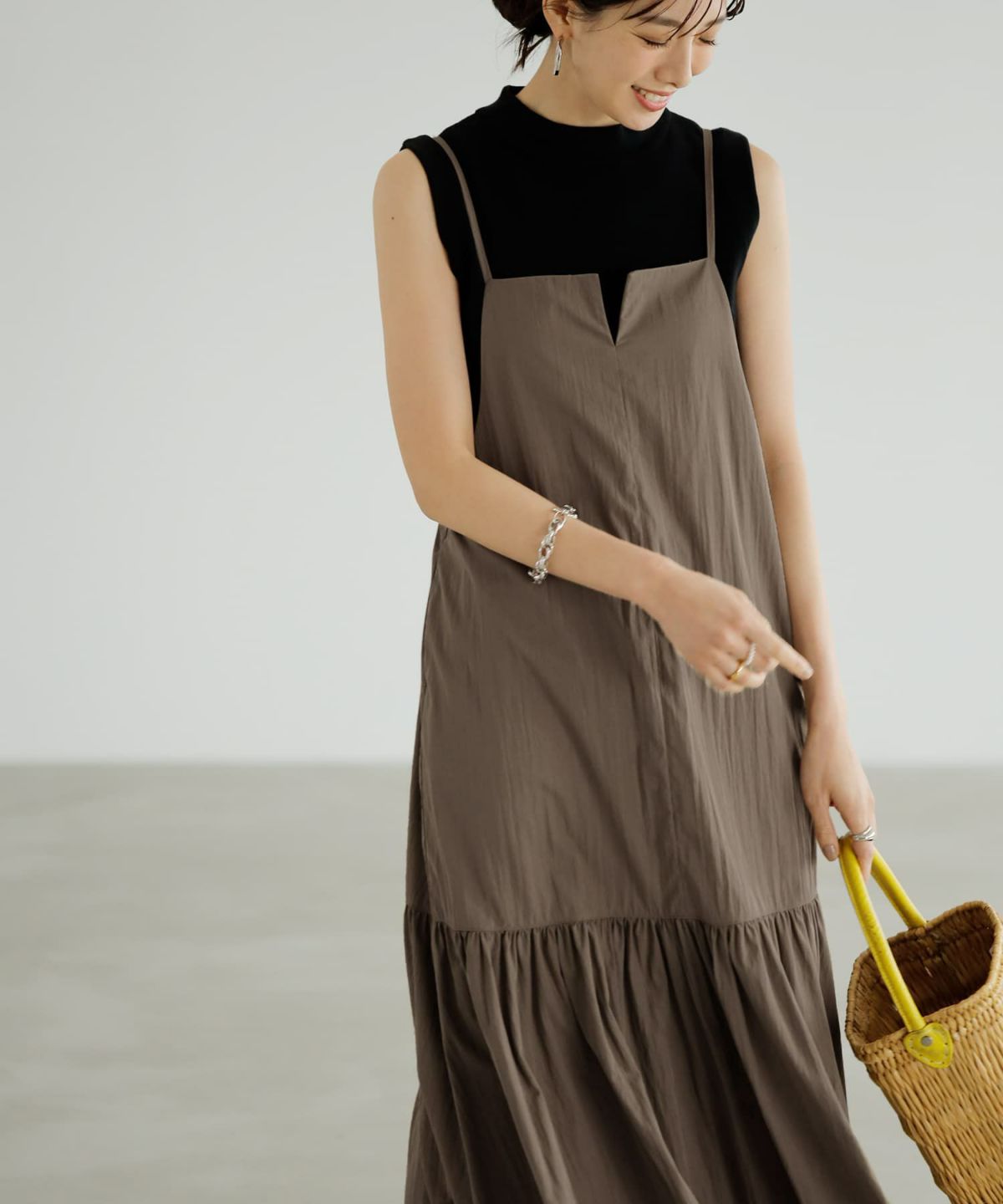 着用イメージ 165cm 02サイズ ダークサンド