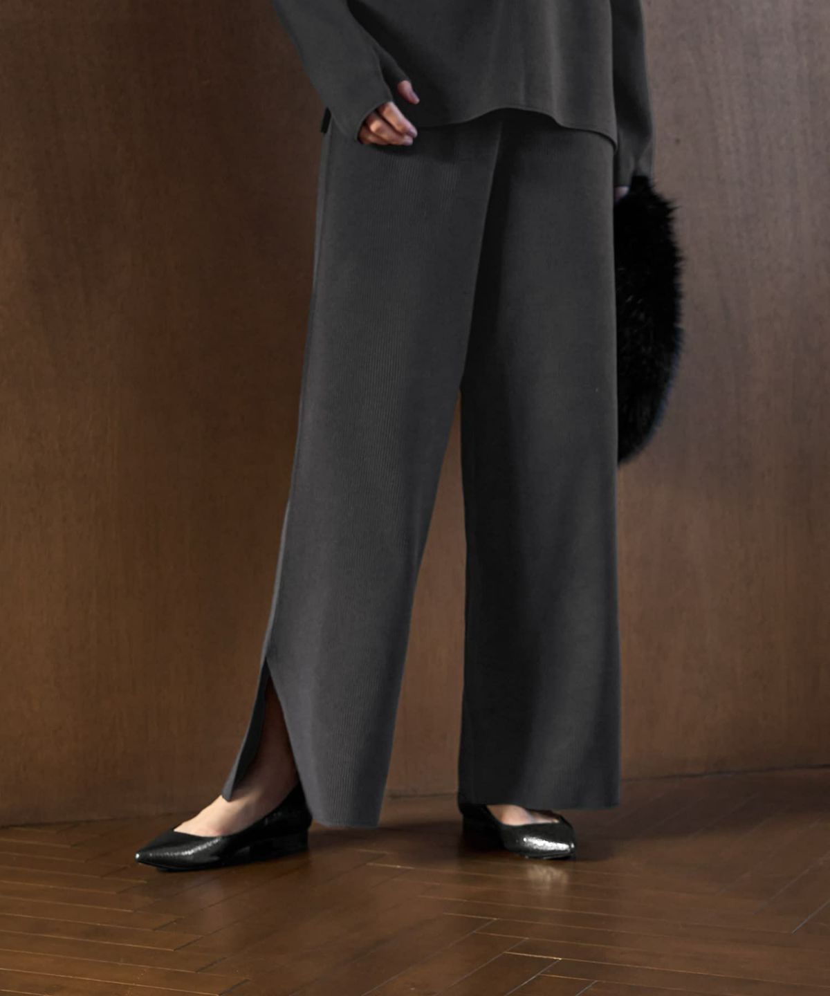 着用イメージ 167cm チャコール