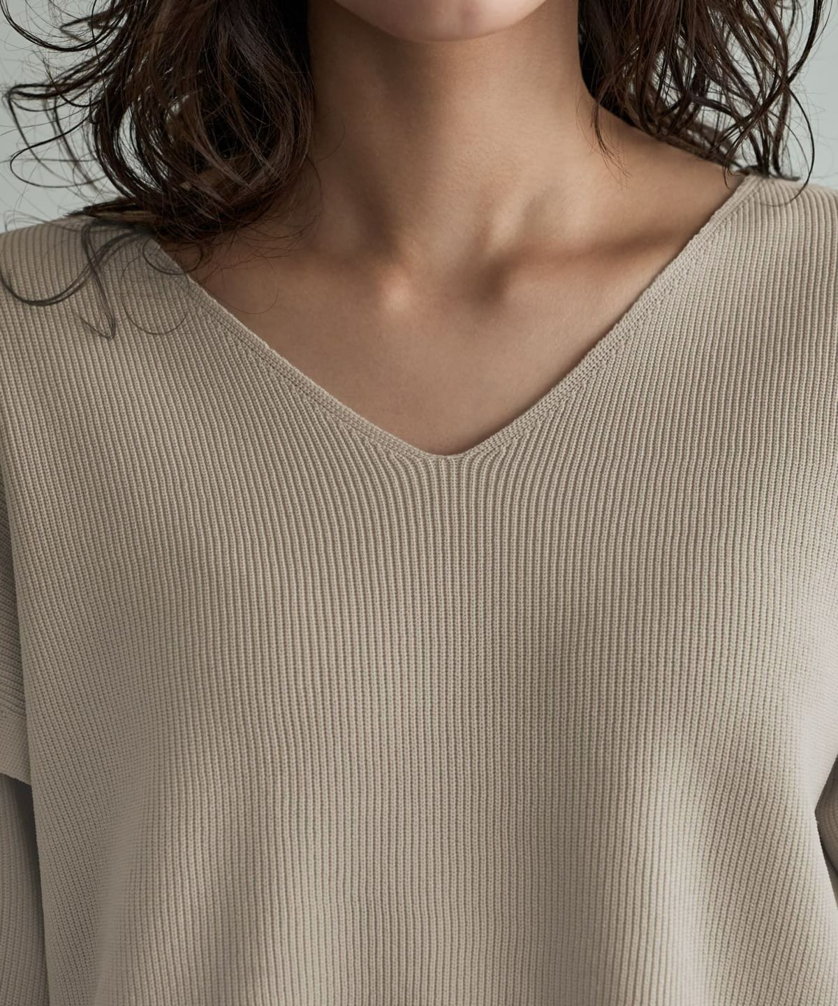 着用イメージ 167cm グレージュ