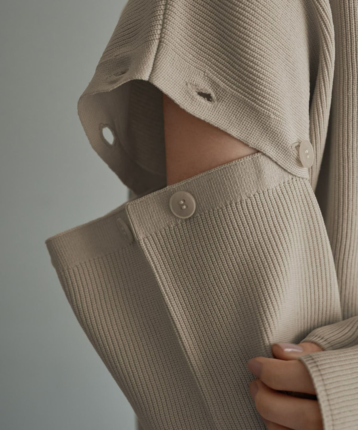 着用イメージ 167cm グレージュ