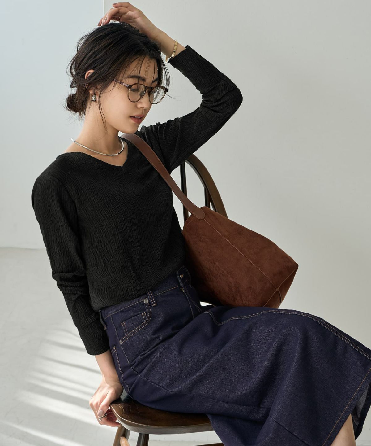 着用イメージ 166㎝　ブラック