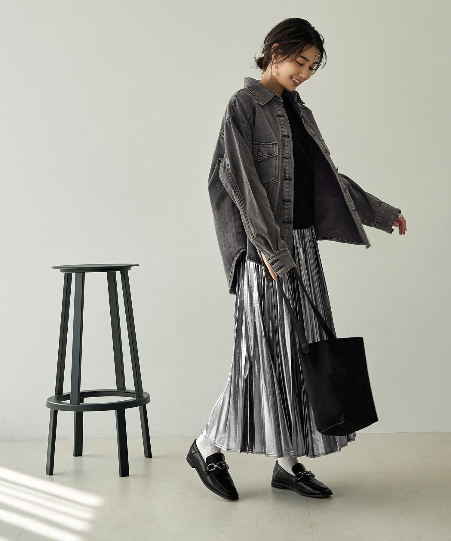 着用イメージ 166㎝　グレー