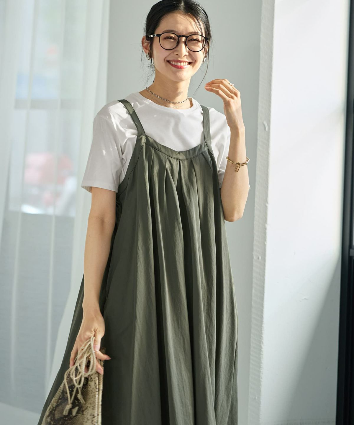 着用イメージ 164cm 02サイズ カーキ